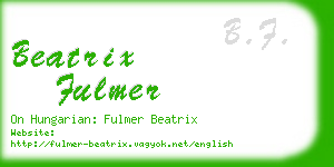 beatrix fulmer business card